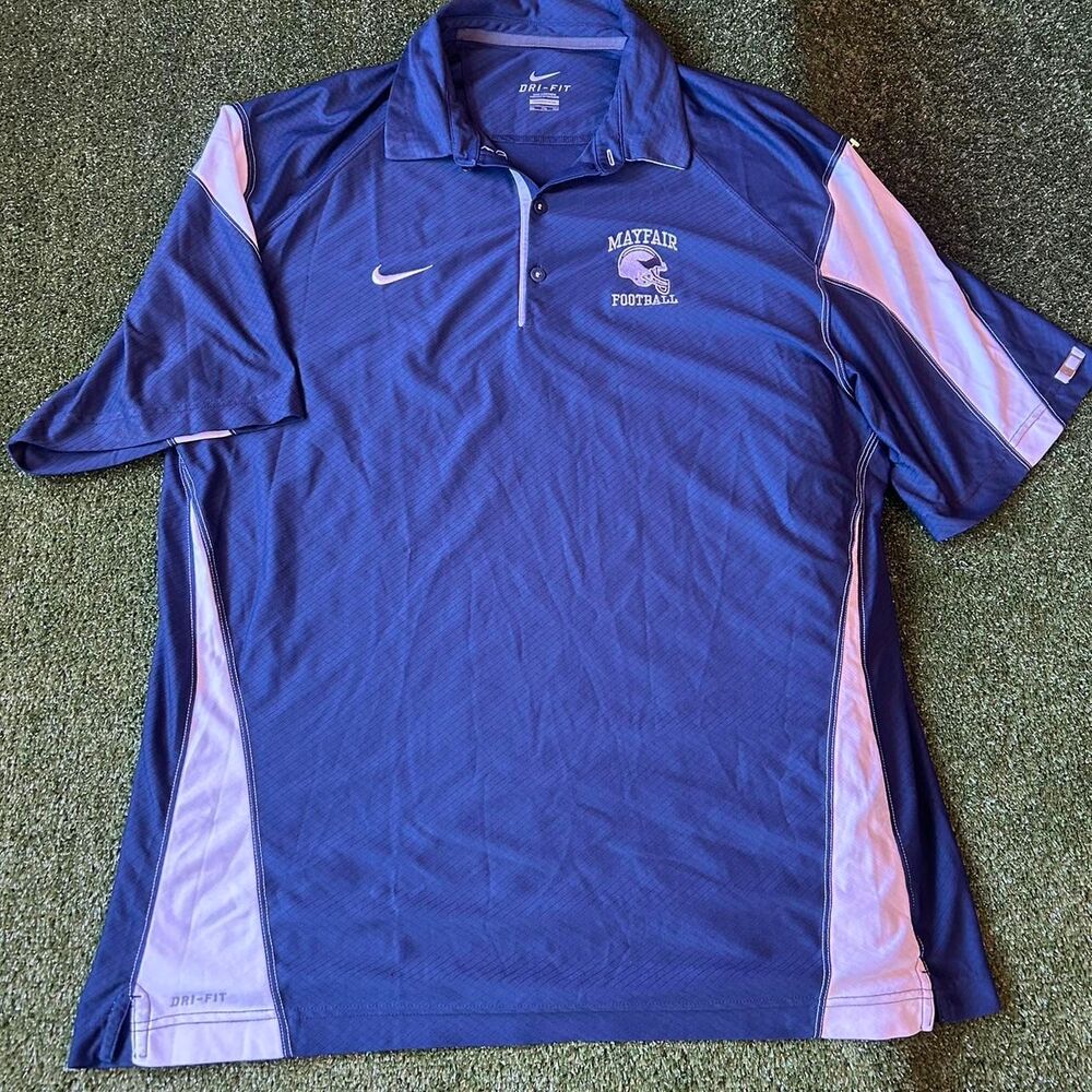 Nike Men's Blue and Navy Polo-shirts